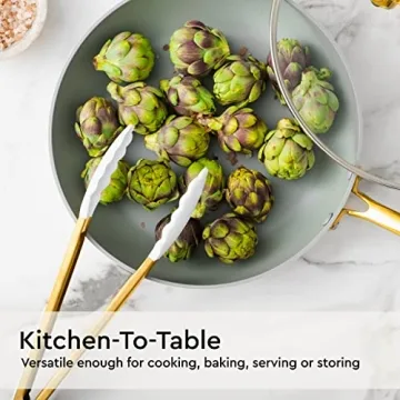 Luxe White and Gold Kitchen Utensils Set for Home Chefs