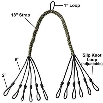 DynoGoods Game Carrier, Duck Carrier, 12 Drops, Slip Knot - Bird Tote, Waterfowl Game Carrier, Goose Hanger, Game Tote, Paracord