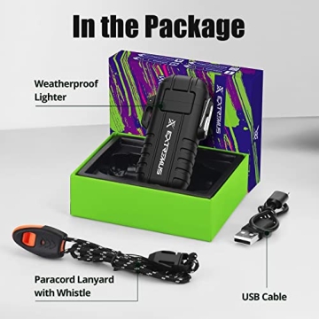 Extremus Blaze 360 Windproof Waterproof Rechargeable Lighter