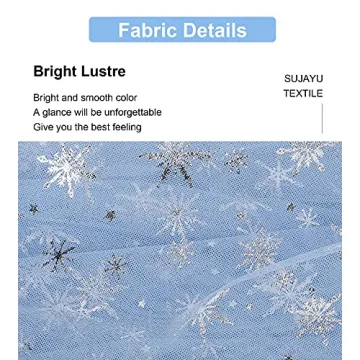 SUJAYU Snowflake Foil Organza Fabric for Parties