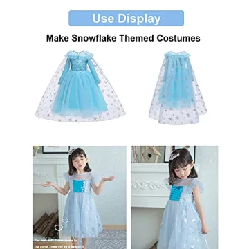 SUJAYU Snowflake Foil Organza Fabric for Parties