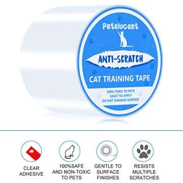 Petslucent Cat Scratch Tape, Safe Furniture Protector