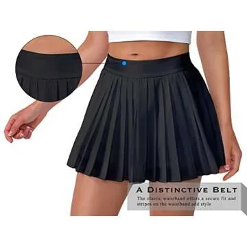 Eleloveph Women's Stylish Pleated Tennis Skirt for Activewear