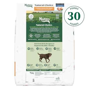 Nutro Natural Choice Senior Large Breed Dog Food, Chicken and Brown Rice, 30 lbs