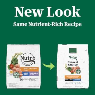 Nutro Senior Large Breed Dog Food, Chicken & Rice 30 lbs