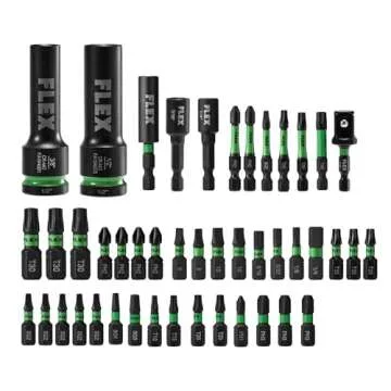 FLEX STACK PACK IMPACKS 45-Piece Impact Driver Bit Set - FAM10103-45