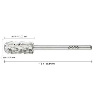 PANA Smooth Top Small Barrel 3/32" Shank Size - (Silver, 5X Coarse Grit) - Fast remove Acrylic or Ha...