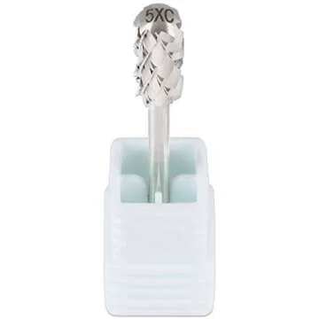 PANA Smooth Top Small Barrel 3/32" Shank Size - (Silver, 5X Coarse Grit) - Fast remove Acrylic or Hard Gel Nail Drill Bit for Manicure Pedicure Salon Professional or Beginner