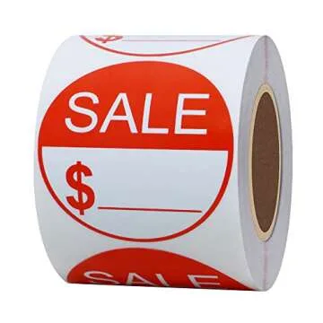 Hycodest Sale Stickers 2 inch Round Labels Sale Price Label Self-Adhesive Discount Sticker 300 pcs, ...