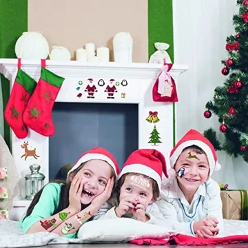 Luminous Christmas Temporary Tattoos for Kids Party Fun