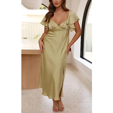 Elegant Summer Satin Off Shoulder Dress for Women