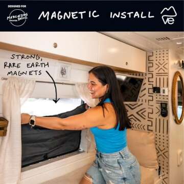 VanEssential Insulated Magnetic Blackout Window Cover Designed for Mercedes-Benz NCV3 & VS30 Crew Wi...