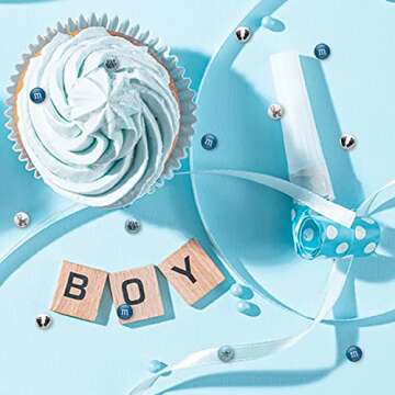 M&M'S Milk Chocolate Baby Boy Candy, 2lb Bulk