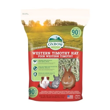 Oxbow Timothy Hay - Premium All-Natural Hay for Rabbits, Guinea Pigs, and More - 90 oz.