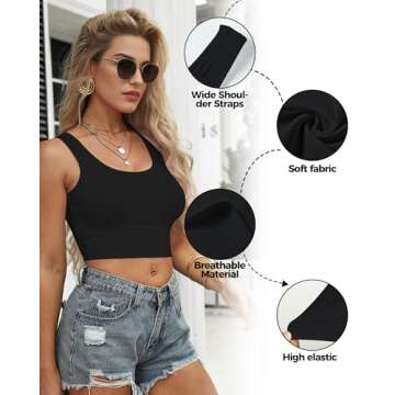 Stylish U Neck Sleeveless Crop Tops for Women