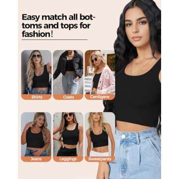 Stylish U Neck Sleeveless Crop Tops for Women