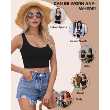 Stylish U Neck Sleeveless Crop Tops for Women