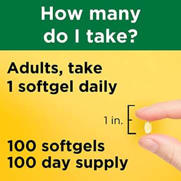 Nature Made Vitamin D3 1000 IU (25 mcg), Dietary Supplement for Bone, Teeth, Muscle and Immune Health Support, 100 Softgels, 100 Day Supply (Pack of 2)