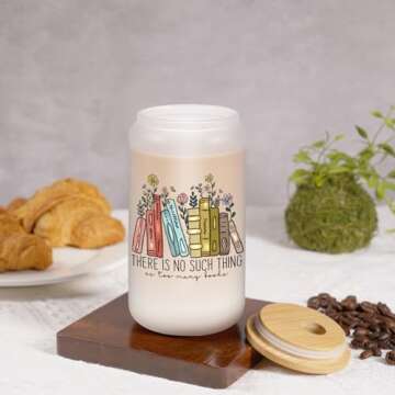 LEADO Stylish Glass Tumbler for Book Lovers and Readers