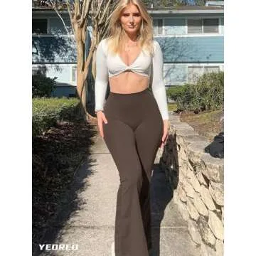 YEOREO Scrunch Flare Leggings for Women - Stylish Comfort