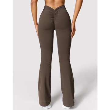 YEOREO Scrunch Flare Leggings for Women - Stylish Comfort
