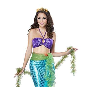 Fairy Crown, Vofler Gold Tiara for Women - Mermaid Elf Mother Nature Ursula Witch Costume Seashell Shell Twig Leaf Coral Butterfly Flower Headband for Princess Bride Queen Adult Girl Halloween Party