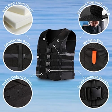 Leader Accessories USCG Approved Life Jacket Vest for Water Sports