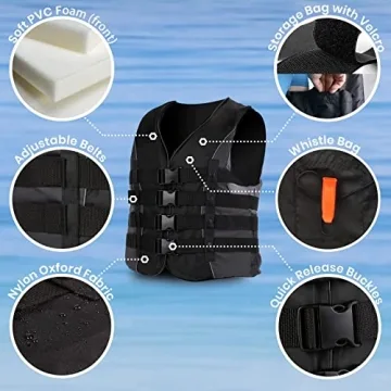 Leader Accessories USCG Approved Life Jacket Vest for Water Sports