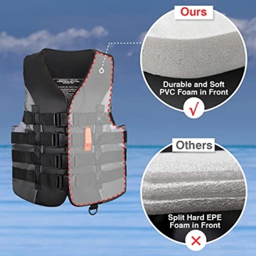Leader Accessories USCG Approved Life Jacket Vest for Water Sports