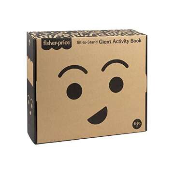 Fisher-Price Sit-to-Stand Giant Activity Book, Electronic Learning Toy and Activity Center for Infan...