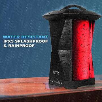 NUVELON NF15A1-BTM Portable Bluetooth Speaker with lights, Nuvelon Flare Multi Sync wireless speaker...