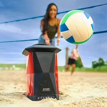 NUVELON NF15A1-BTM Portable Bluetooth Speaker with lights, Nuvelon Flare Multi Sync wireless speaker with Ambient lighting and Rhythm light pulsing LED lights, Aux input, Bluetooth v4.2