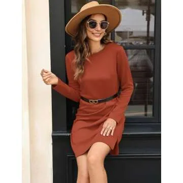 Trendy SAMPEEL Women's Long Sleeve Winter Dress - Comfort Meets Style