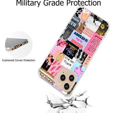 for iPhone 12 Pro Max Western Case,Cowgirl Cowboy Collage Retro Howdy Boho Horses iPhone Case,Country Cowboy Ranch Retro Countrygirl Vintage Case,Soft TPU Gifts Case for Girl Women