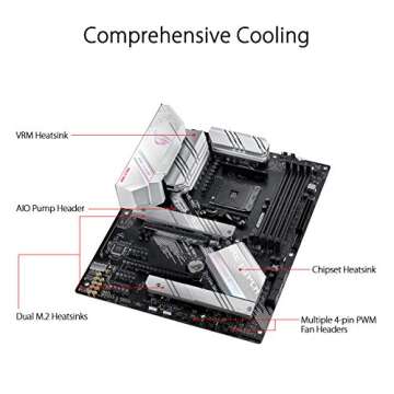 ASUS ROG Strix B550-A Gaming AMD AM4 Zen 3 Ryzen 5000 & 3rd Gen Ryzen ATX Motherboard (PCIe 4.0, 2.5Gb LAN, BIOS Flashback, Dual M.2 heatsinks, Addressable Gen 2 RGB Header and Aura Sync (Renewed)