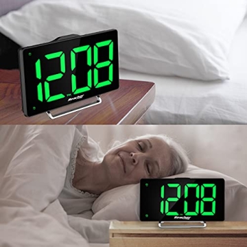 Large LED Digital Alarm Clock with USB Charger Dual Alarm