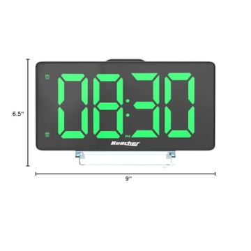 Large LED Digital Alarm Clock with USB Charger Dual Alarm