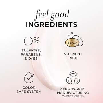 Pantene Rose Water Conditioner, Soothes, Replenishes Hydration, Safe for Color Treated Hair, Nutrient Infused with Vitamin B5 and Antioxidants, Pro-V Blends, 30.0 oz