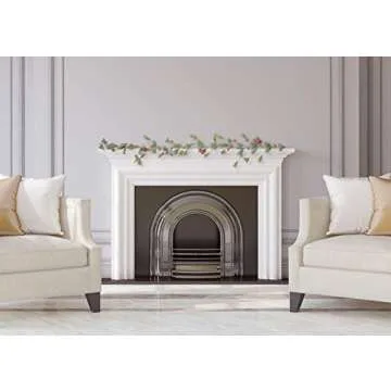 CraftMore Christmas Smokey Pine and Red Berry Garland 6 Feet