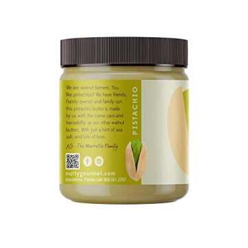 Nutty Gourmet Pistachio Nut Butter Spread - Pistachio Paste - No Added Sugar - All Natural - Peanut ...