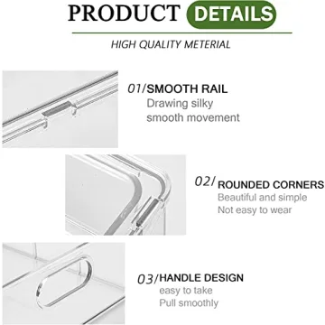 bealy Fridge Organizer with Pull-out Drawers for Easy Storage