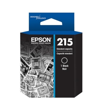 EPSON 215 Ink Standard Capacity Black Cartridge (T215120-S) Works with WorkForce WF-100, WF-110, EC-...