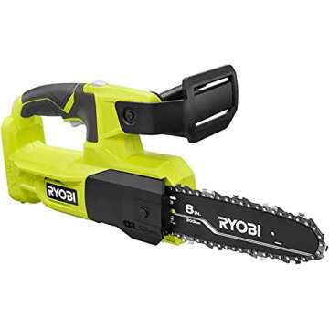 RYOBI ONE+ 18V Cordless Battery Pruning Chainsaw for Quick Yard Cleanup - Tool Only