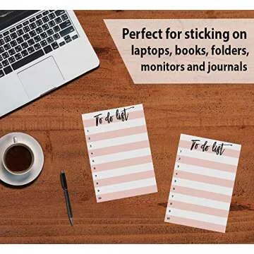 Stylish Peach Sticky Notes | 50 Pages, 4x6 Inches