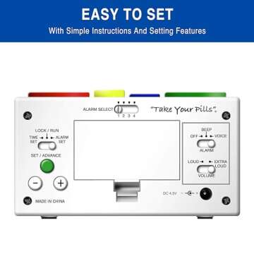 MedCenter Talking Alarm Clock for Seniors, Caregivers, Health