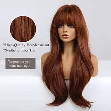 Esmee 26 Inch Dark Auburn Wig - Stylish & Comfortable