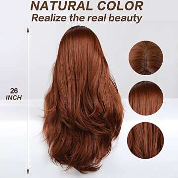 Esmee 26 Inch Dark Auburn Wig - Stylish & Comfortable
