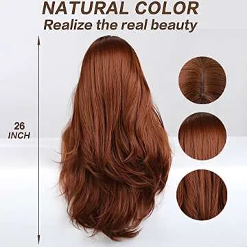 Esmee 26 Inch Dark Auburn Wig - Stylish & Comfortable
