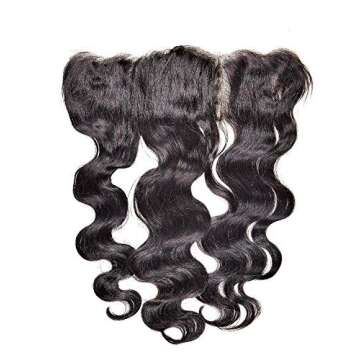 Amella Hair 8A Brazilian Body Wave Frontal (16" 18" 20"+14") Bundles with Frontal Ear to Ear Lace Fr...