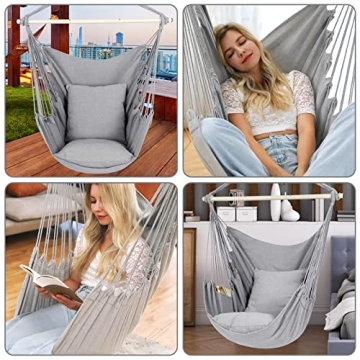 Y-Stop Hammock Chair Max 500 Lbs Perfect for Indoors Outdoors